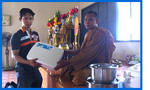 บริจาคเครื่องกรองน้ำให้กับวัด ในพื้นที่จังหวัดปัตตานี