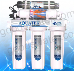 เครื่องกรองน้ำ RO 5 ขั้นตอน Aquatek + ขาตั้ง